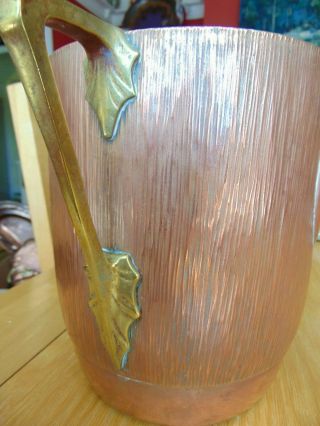 A lovely WMF Wine Cooler/Ice bucket Art Nouveau Copper and Brass handles 4