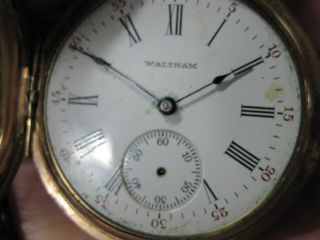 Vintage Pre - Owned Waltham 15 Jewel Pocket Watch. 3