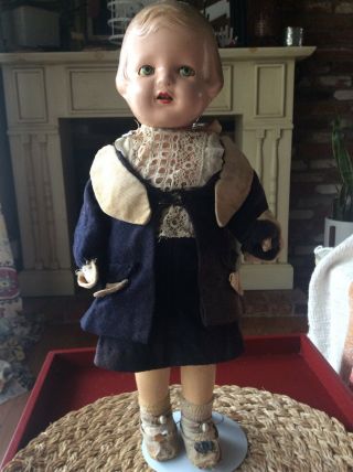 Charming Vintage Arranbee 17” Composition And Cloth Doll