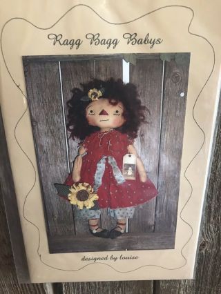 Primitive Raggedy Sunflower Annie Doll Pattern Raggedy Pattern
