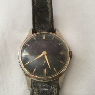 Vintage Smiths Empire Black Dial Mechanical Gents Watch Needs Servicing