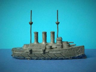 Rare Antique C1910 4 3/4 " Long Lead Pre Dreadnought Battleship Sms Dresden Emden
