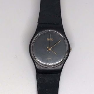 Vintage Ladies Watch Swatch Black Magic Lb119 1988