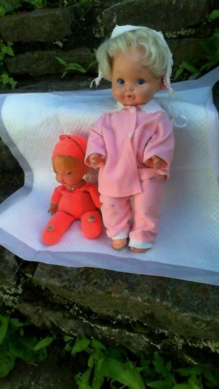 Vintage Mattel 1969 Baby Tender Love And 1970 Baby Beans Dolls