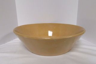 Rare Large 11.  5 " Antique Yellow Ware Bowl Pan