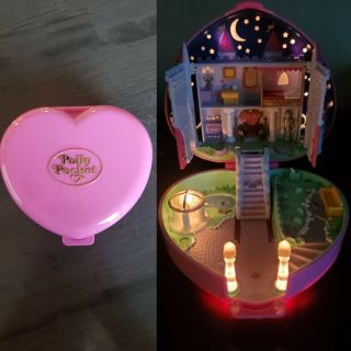 Vintage 1992 Bluebird Polly Pocket Starlight Castle (compact Only),  Lights Work