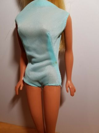 Vintage 1971 Mattel Malibu Barbie Doll Blue Swimsuit Glasses Goggles 3