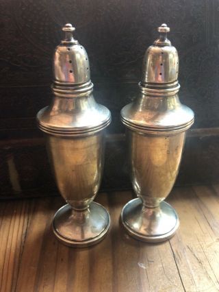 Antique Fisher Sterling Silver Classy,  Elegant Salt & Pepper Shakers