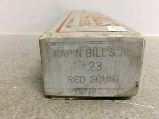 Cap ' n Bill ' s Swimmer Lure Jr 23 Red Squid With Correct Box 8