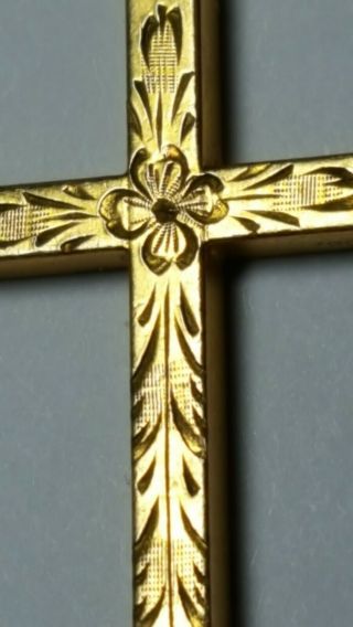 12K Gold Filled Cross Pendant - Antique Vintage Crucifix 5