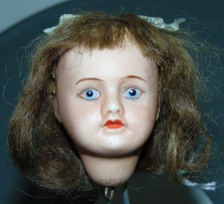 Antique Bisque Doll Head Sfbj France 60 Paris Painted Eyes