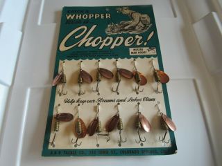 Vintage Chopper Spinner Fishing Lure Dealer Card