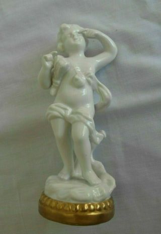 Antique Vista Alegre Portugal Cupid Cherub White Figurine.