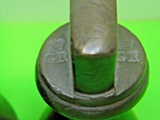 ANTIQUE 1700 GEORGIAN EARLY 1800 BRONZE SET THREE 2 1 1/2 lb BELL SCALE WEIGHTS 4