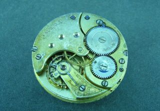 Antique Omega Pocket Watch Movement Caliber,  8760 For Service.  Ca 1907