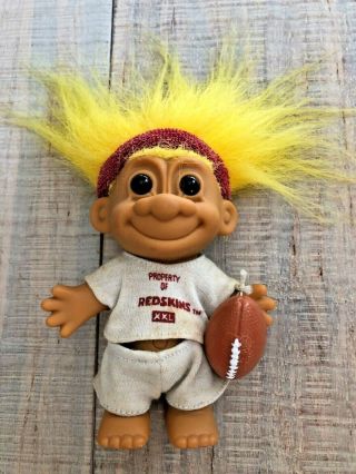 Vintage Russ Team Nfl Washington Redskins Football Troll Doll 5 "