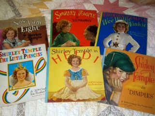 6 Antique Shirley Temple Books 1771,  17691760,  1766,  1767,  1783 1930s
