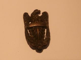 Cool Small Old Ornate Solid Brass Eagle Interior Door Knocker,  2 " By 3 1/4 "