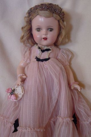 Madame Alexander Vintage Composition Princess Elizabeth Doll,  Near Wi