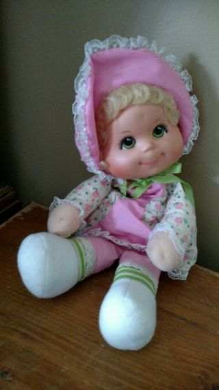 Vintage 1980s Mattel Little Bo Peep 11 " Baby Beans Doll & Her Lamb