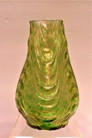 Loetz Glass " Oceanik " Pn11 - 1270 Art Noveau 6 " Vase Antique C1904
