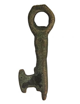 Medieval Casket Key 13th - 15th Century Copper Alloy 1⅜ " Small - Ref.  K222