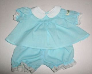 Vintage Cabbage Patch Kids Coleco Blue Grid Dress Set With Bloomers