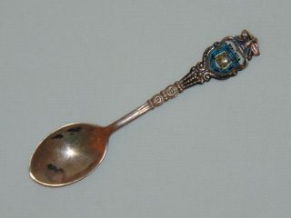 Vintage Old Antique Sterling Silver Souvenir Demi Tasse Spoon Malaga Spain