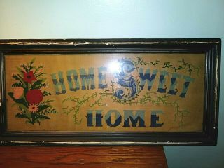 Antique Paper Punch Motto " Blues " Home Sweet Home