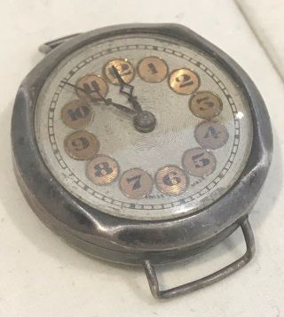 Vintage Antique 1931 Silver Trench Military Style Watch Joblot House