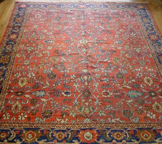 Antique Hand Knotted Wool Ma Hal Oriental Rug 8 