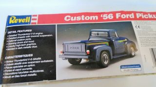 1/25 VINTAGE 1996 REVELL MODEL CAR KIT 1956 CUSTOM FORD PICKUP TRUCK SKILL 3 2
