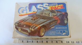 1/25 Vintage 1980 Mpc Model Car Kit 1960 Chevy Corvette Glass Pack Gasser Racer