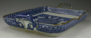 Antique Pottery Pearlware Blue Transfer Greek Pickle Set 1815 Not Spode 5