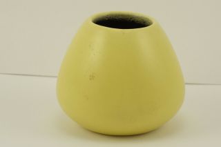Lovely Small Antique Signed American Art Pottery Yellow Matte Glaze Vase