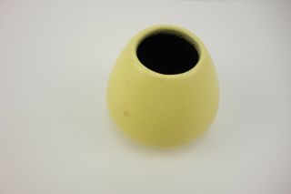 Lovely Small Antique Signed American Art Pottery Yellow Matte Glaze Vase 2