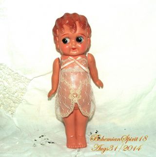Antique Kewpie Signed Japan Celluloid Heirloom 8  Collectible Doll