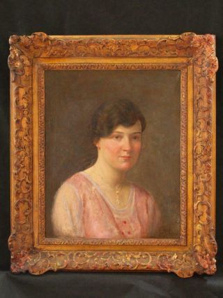 Fine 19th/20th Century Portrait By Jacques Dore 1881 - 1929 Antique Oil Painting