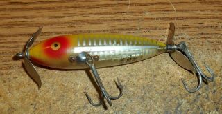 Vintage Heddon Wounded Spook/yellow Shore
