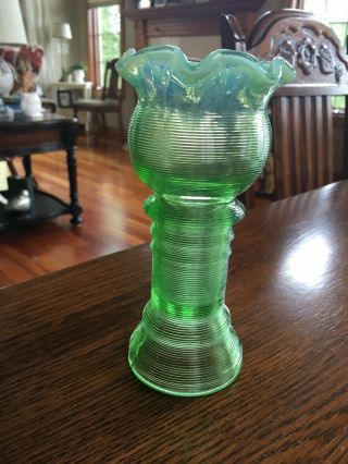 Antique Victorian Jefferson Spool Bulb Vase