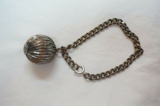 Danecraft Antique/vintage Early - Mid - Century Heavy Sterling Silver Charm Bracelet