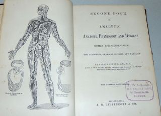 Antique Medical Book 1871 Analytic Anatomy,  Physiology And Hygiene Illustrated