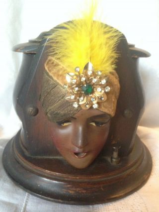 Really Kindel And Graham " Fatima " Gypsy Head Cigarette Dispenser C - 1929