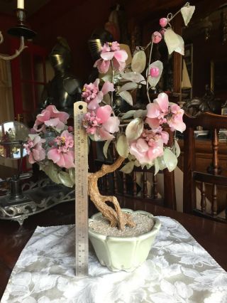 Glass Bonsai Tree Pink Blossom