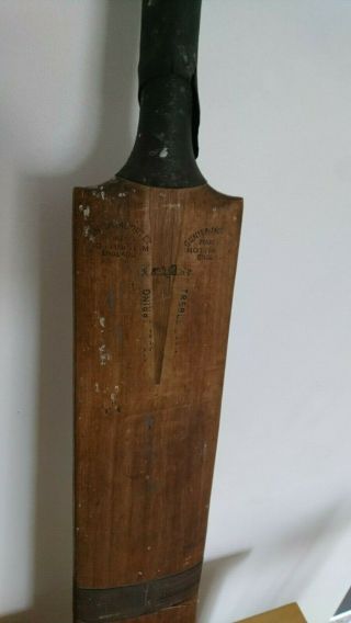 VINTAGE ANTIQUE CRICKET BAT FULL SIZE GUNN AND MOORE EXTRA SPECIAL TREBLE SPRING 5