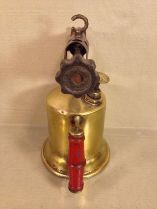 Antique Turner Brass and Copper Blow Torch Sycamore ILL 5