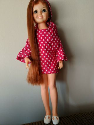 Vintage 1969 Ideal Crissy 17 " Doll Red Hair Grows
