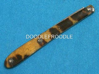Antique Joseph Rodgers Sheffield England Tortoise Quill Pen Knife Knives Vintage