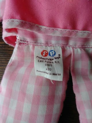 Vintage Fisher Price 70’s Cholly & Lolly Gingham Cloth Baby Rattle Dolls 419 420 4