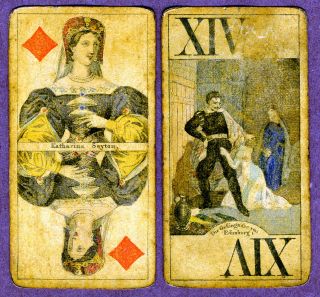 Waverly Tarot Austria,  Partial,  Uffenheimer 1832 Cards Antique